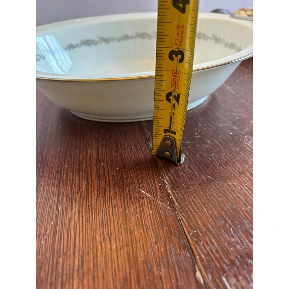 Noritake Crestmont 6013 Oval Vegetable Serving Bowl Gold Trim Japan China 10.5in